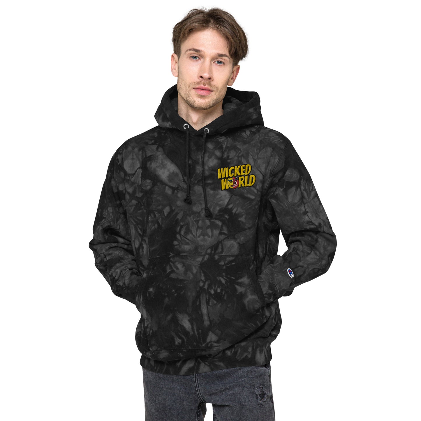 Wckdwrld Champion tie-dye hoodie