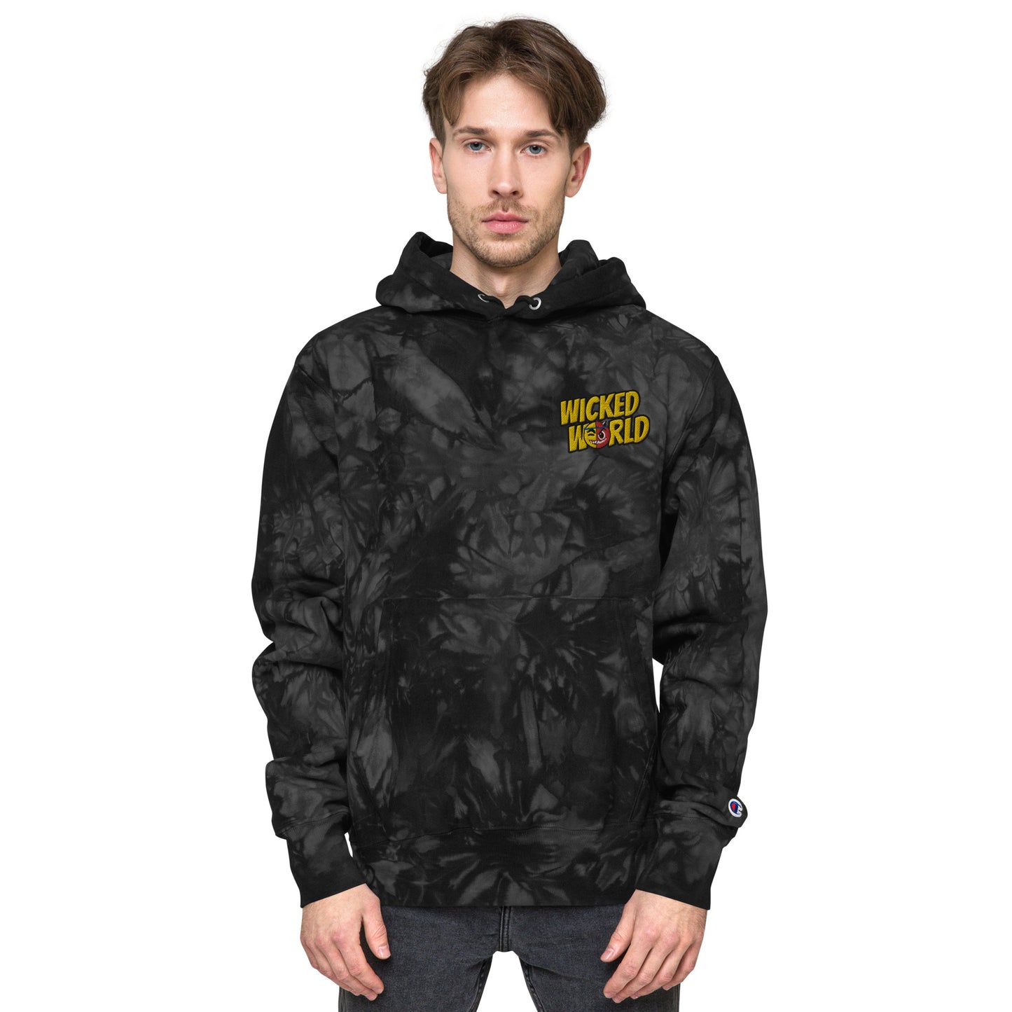 Wckdwrld Champion tie-dye hoodie