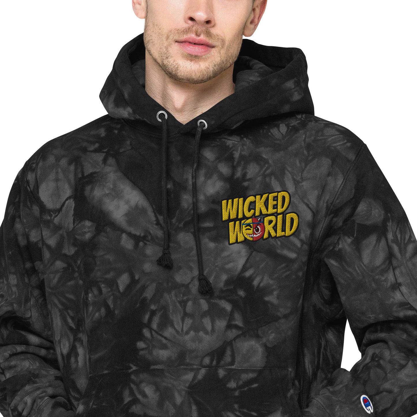 Wckdwrld Champion tie-dye hoodie