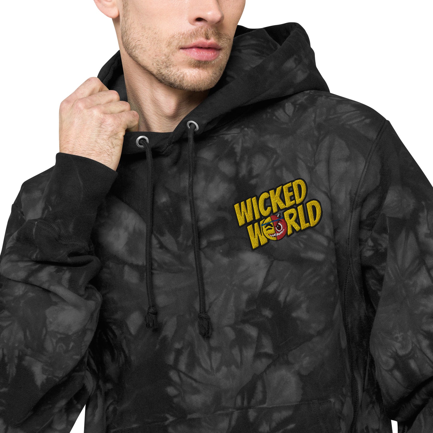 Wckdwrld Champion tie-dye hoodie