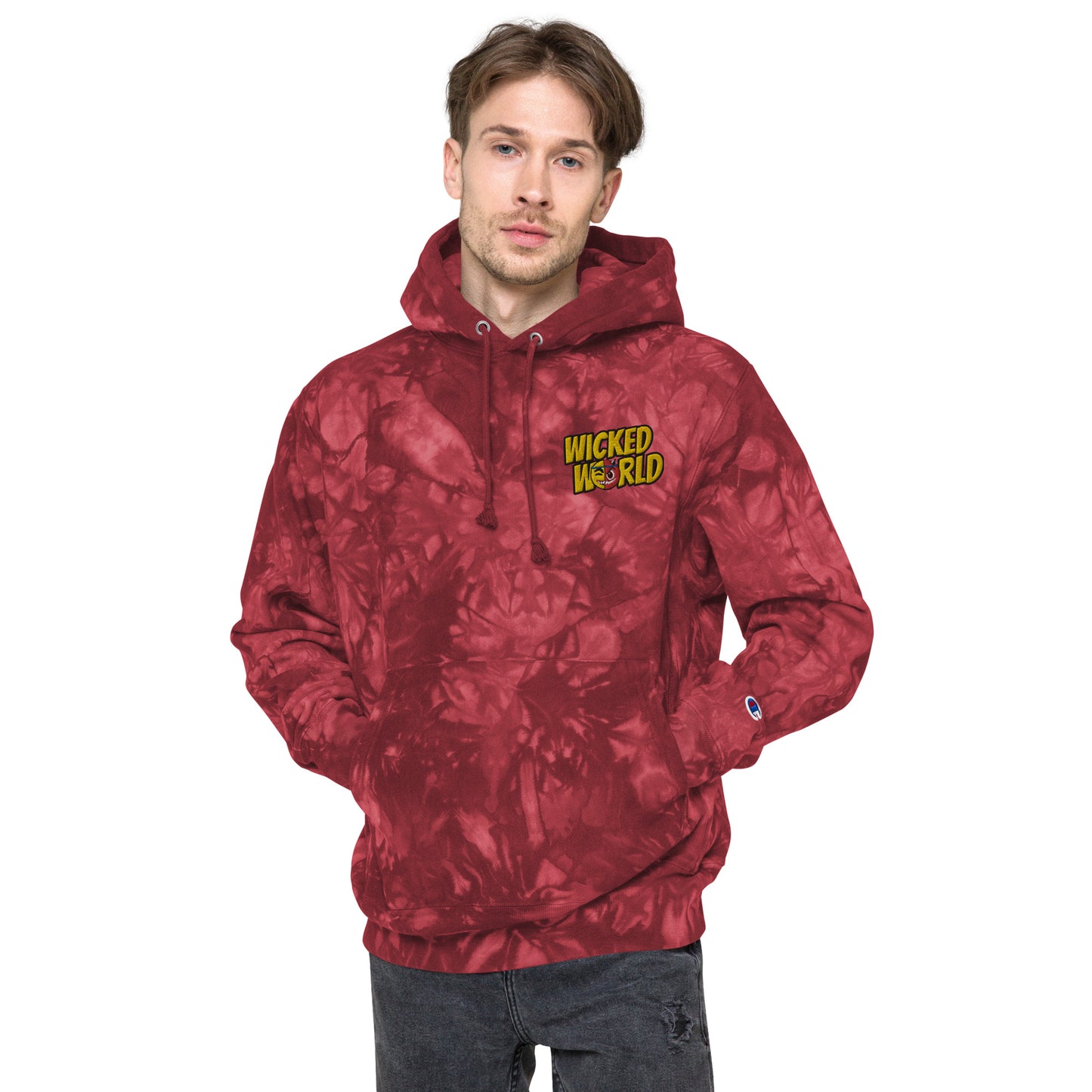 Wckdwrld Champion tie-dye hoodie
