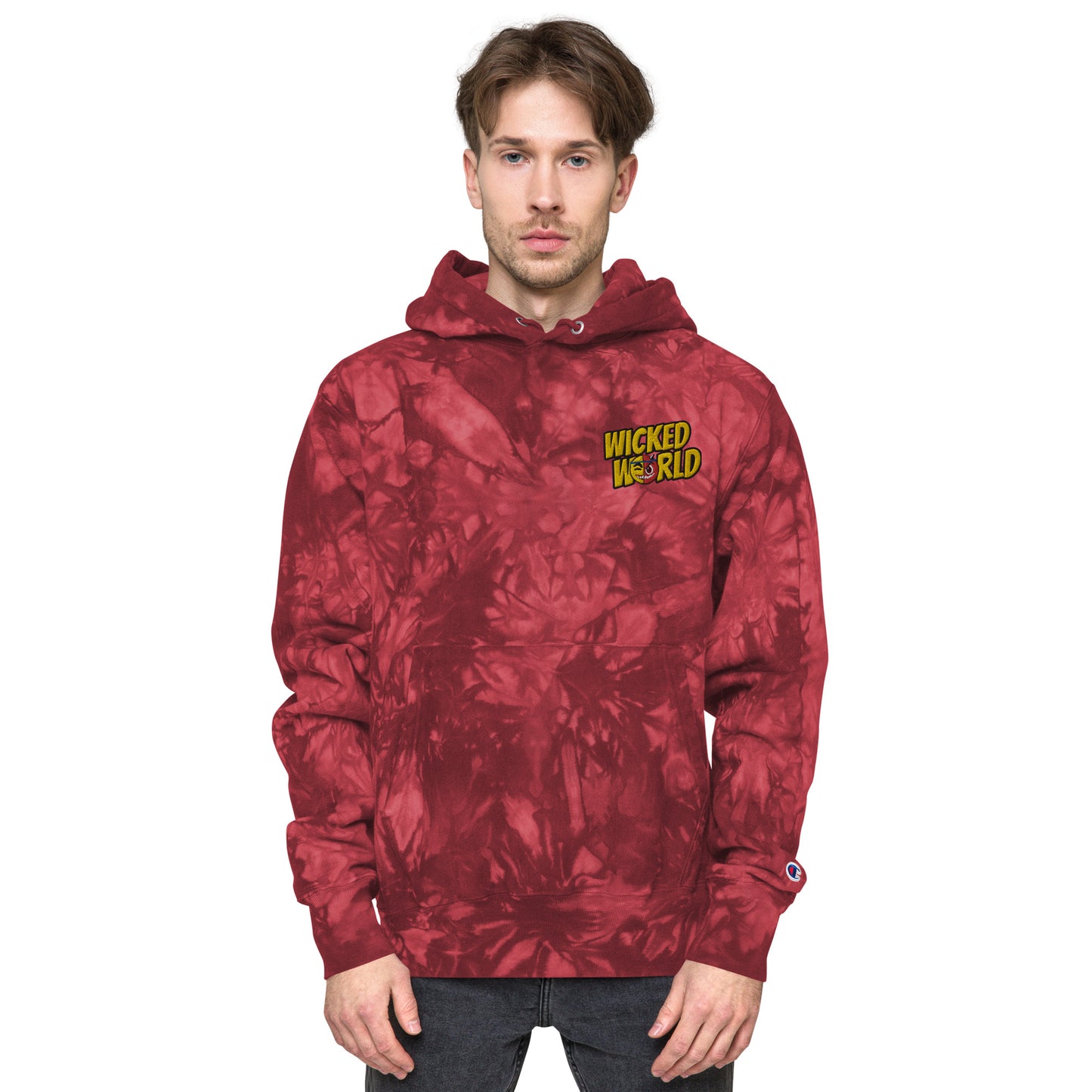 Wckdwrld Champion tie-dye hoodie