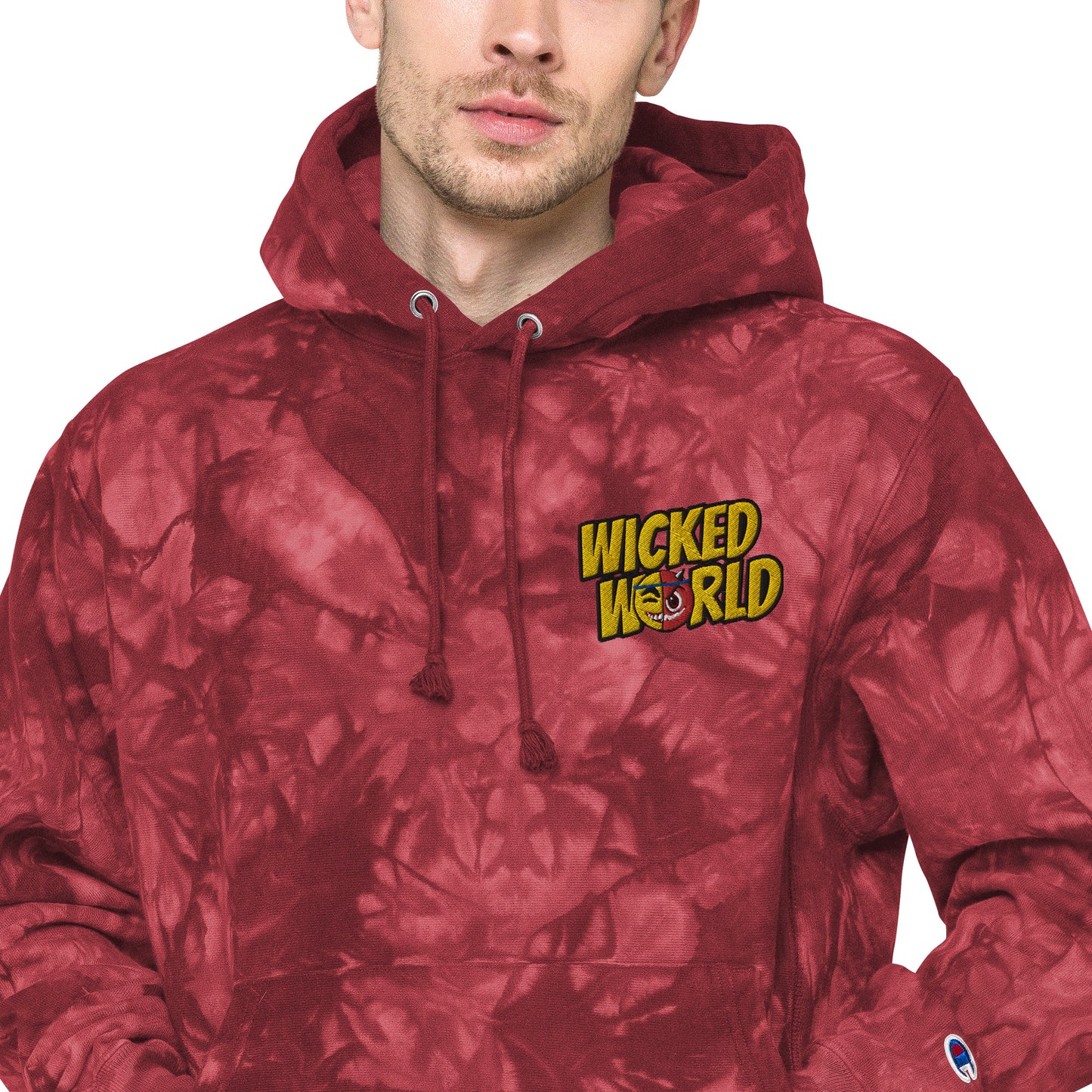 Wckdwrld Champion tie-dye hoodie