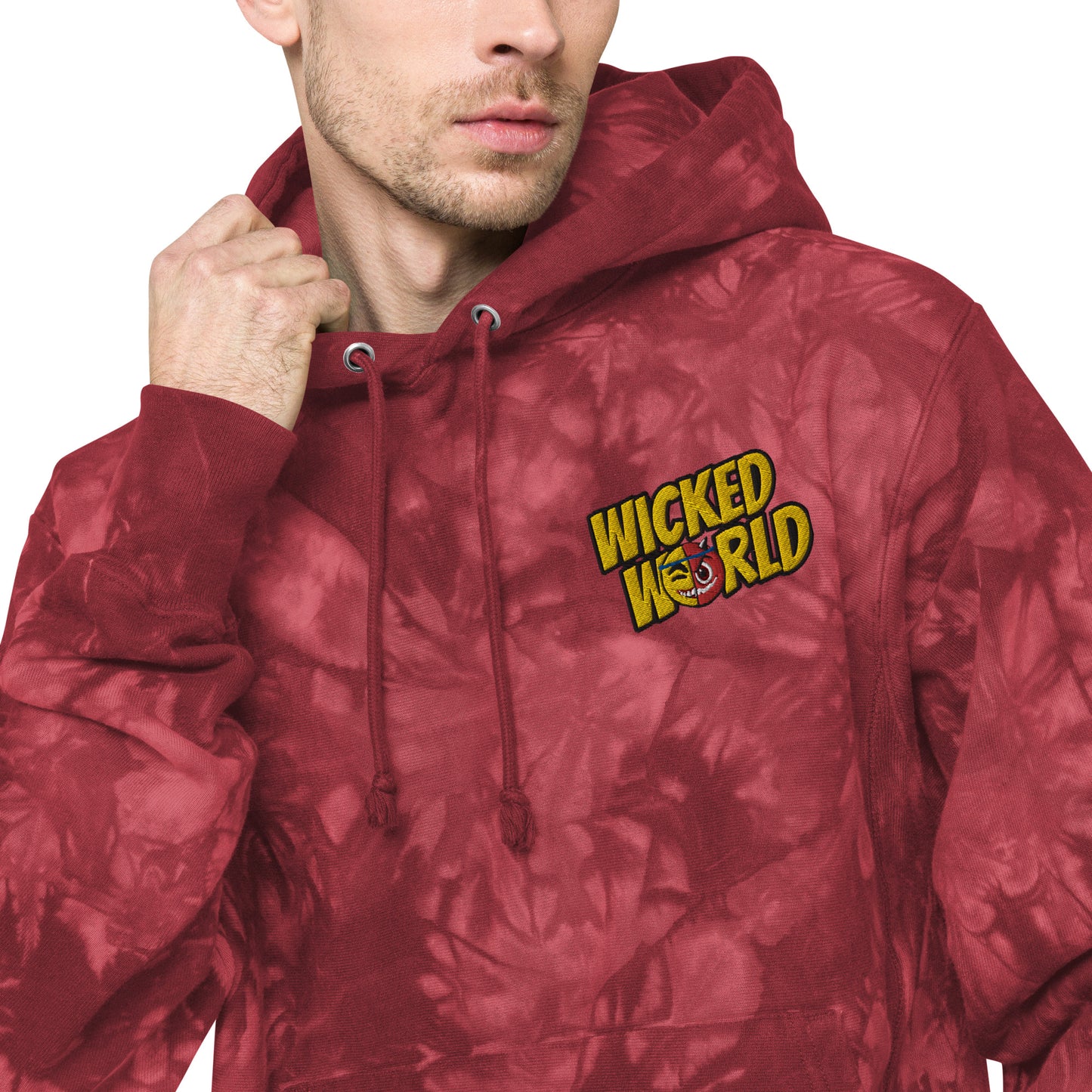 Wckdwrld Champion tie-dye hoodie