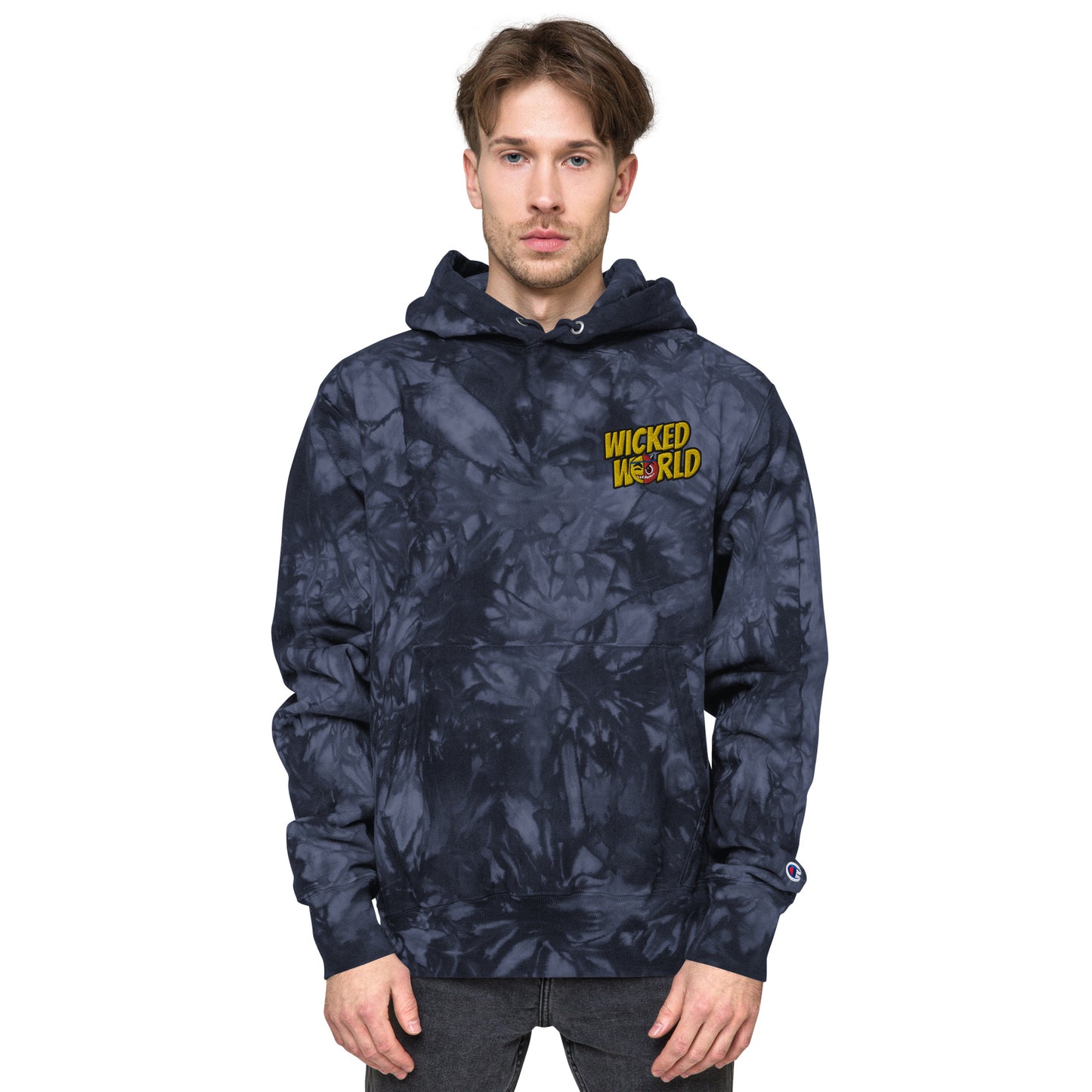 Wckdwrld Champion tie-dye hoodie