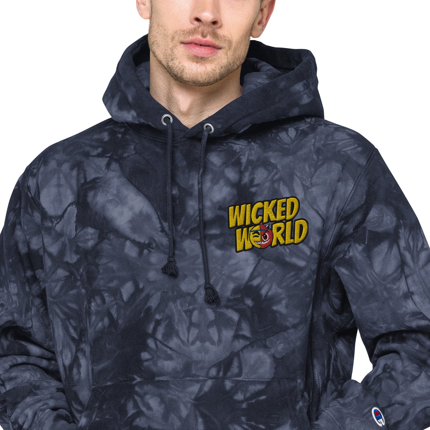 Wckdwrld Champion tie-dye hoodie