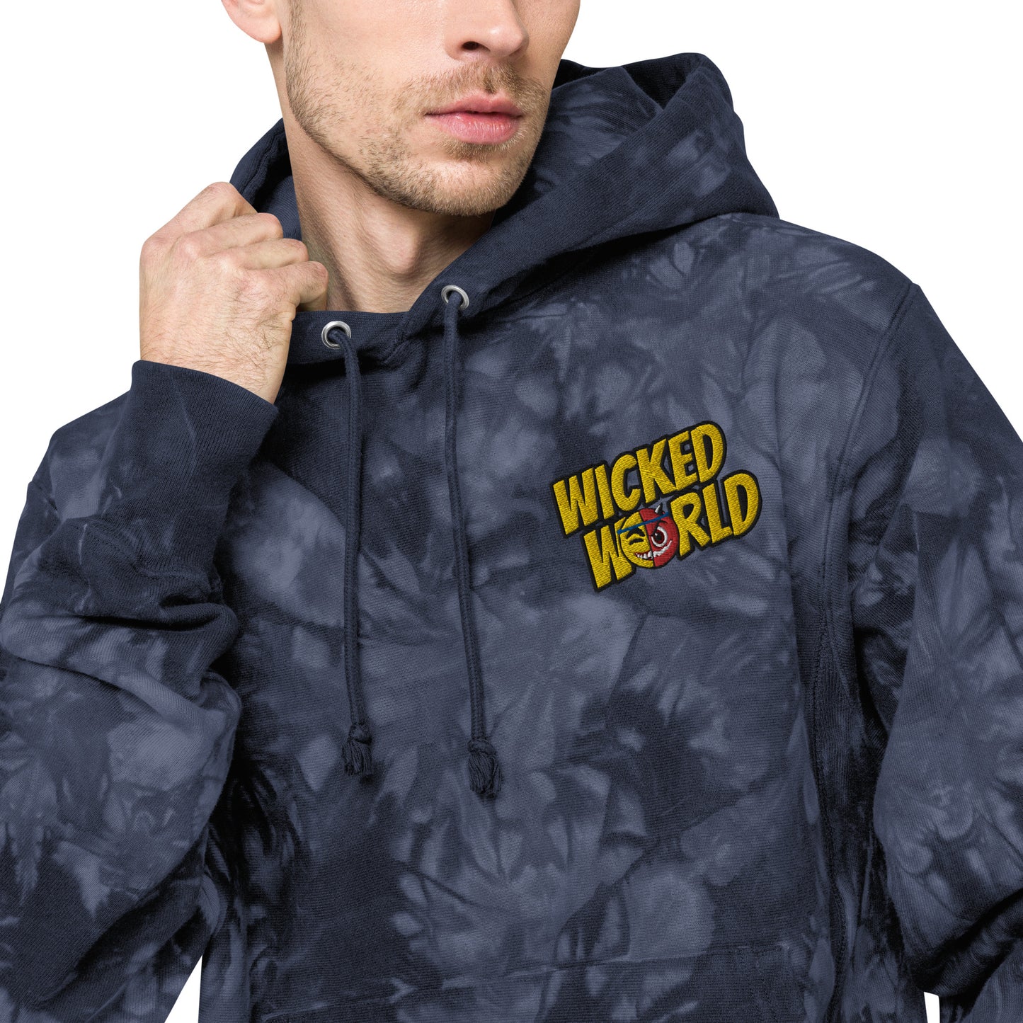 Wckdwrld Champion tie-dye hoodie